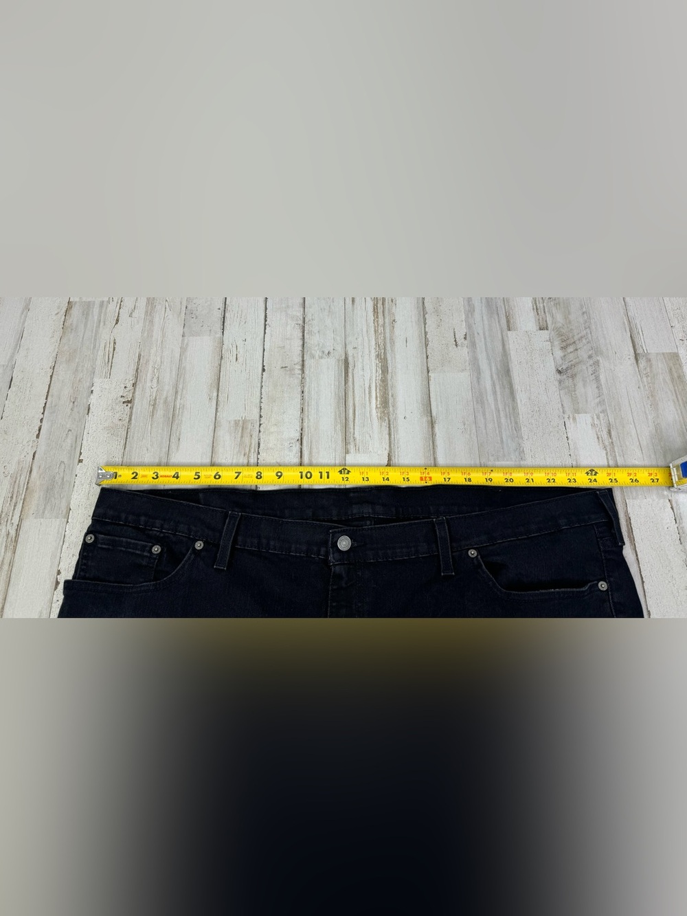 Levis 541 Jeans Mens 50x29 Black Relaxed Fit Straight Leg Denim Classic - Picture 6 of 11